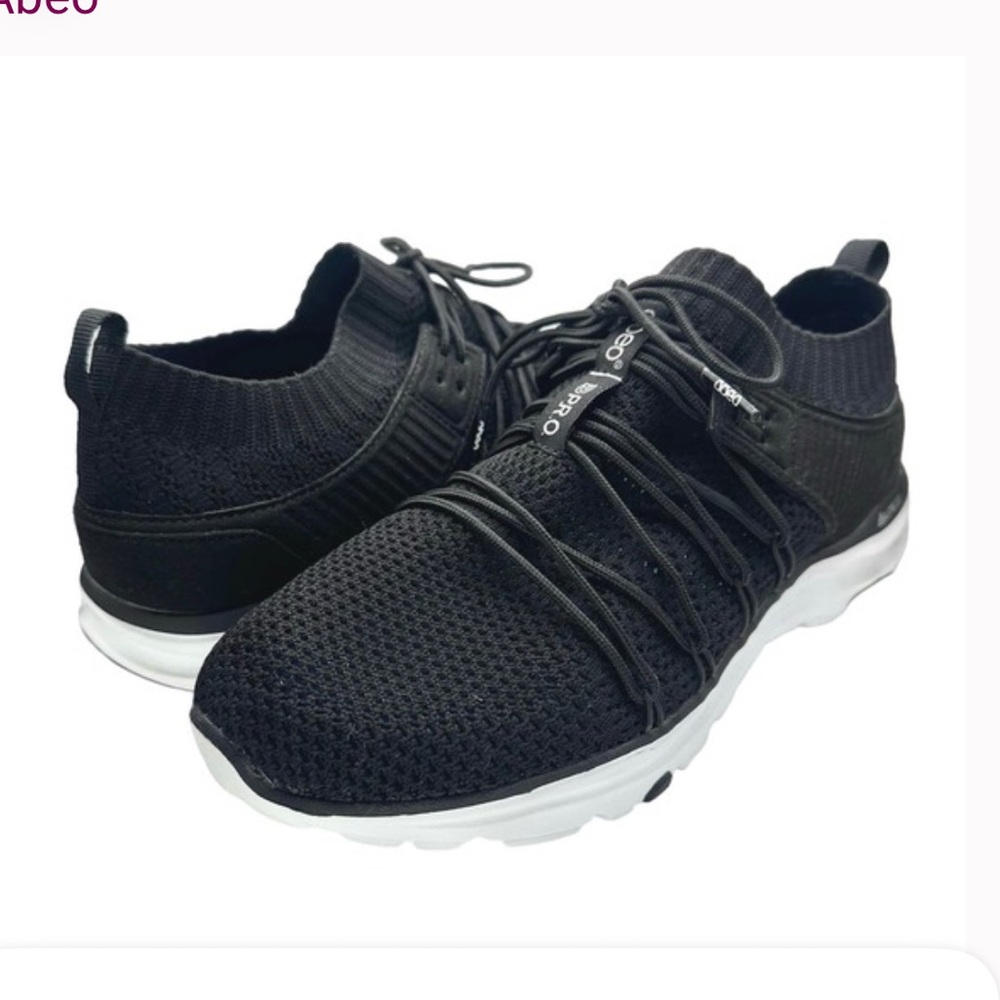 Abeo Women Lite 2.0 Pro System Black Knit Athletic Running Shoes. Size 9